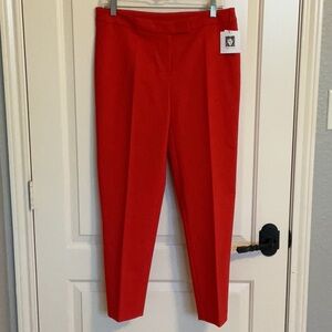 NWT Anne Klein Ankle Pants Trouser- red, Size 6